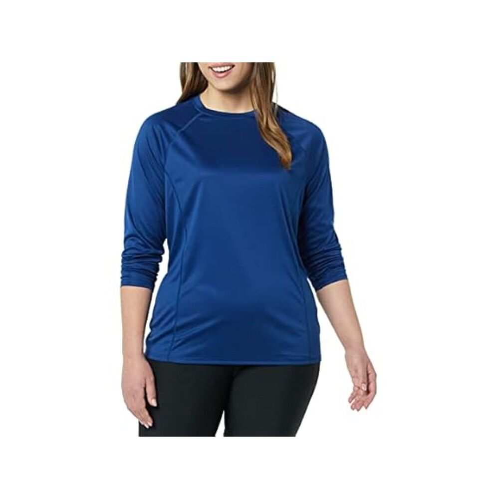 Amazon Essentials Womens Long Sleeve Rash Guard- Navy - Small